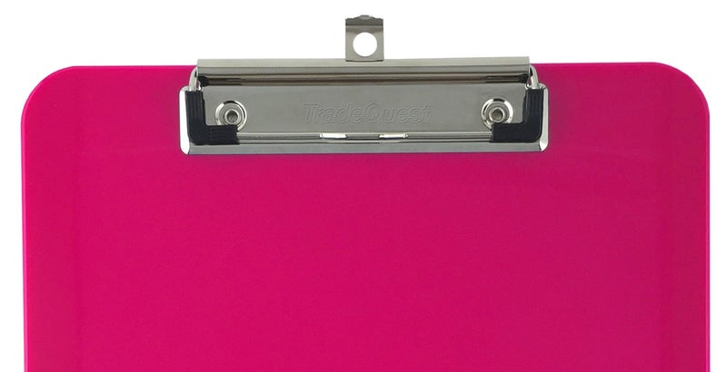 Trade Quest Plastic Clipboard Opaque Color Letter Size Low Profile Clip (Pack of 6) (Pink) - Image 5